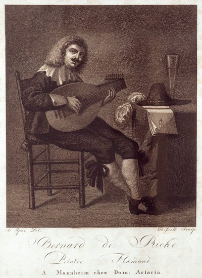 Lutenist Seated at Table by Unknown